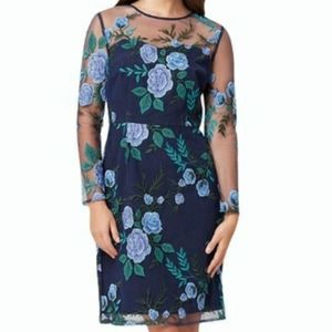 Tahari by Arthur S. Levine Embroidered Tulle dress